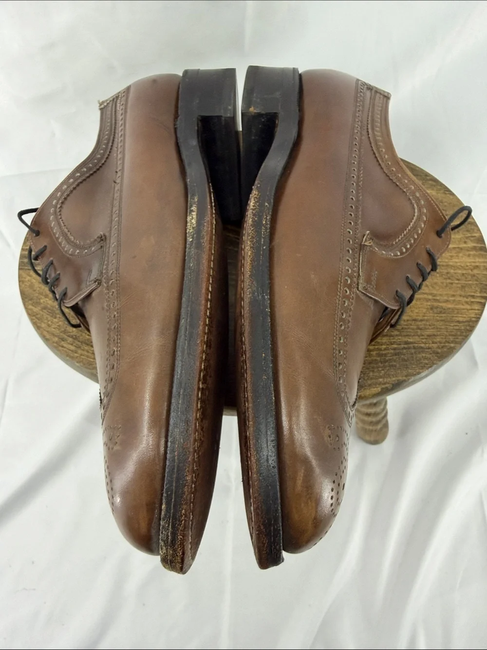 Vintage Florsheim Imperial Kenmoor Wingtip Brown Leather Oxford, Mens 9
